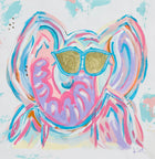 Preppy Elephant Mascot Canvas