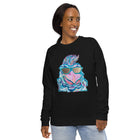 Preppy Rooster Mascot Unisex organic raglan sweatshirt