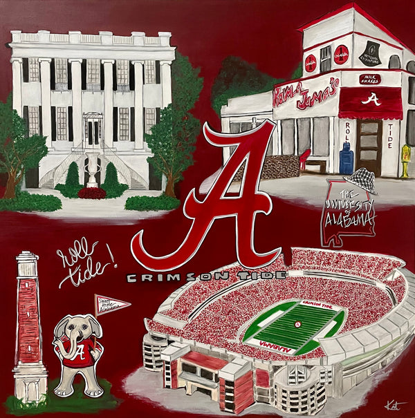 University of Alabama Canvas Collage Print