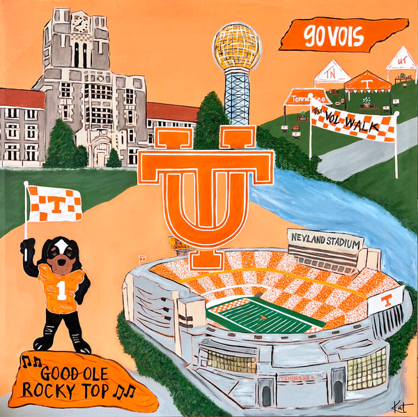 University of Tennessee Collage Canvas Print