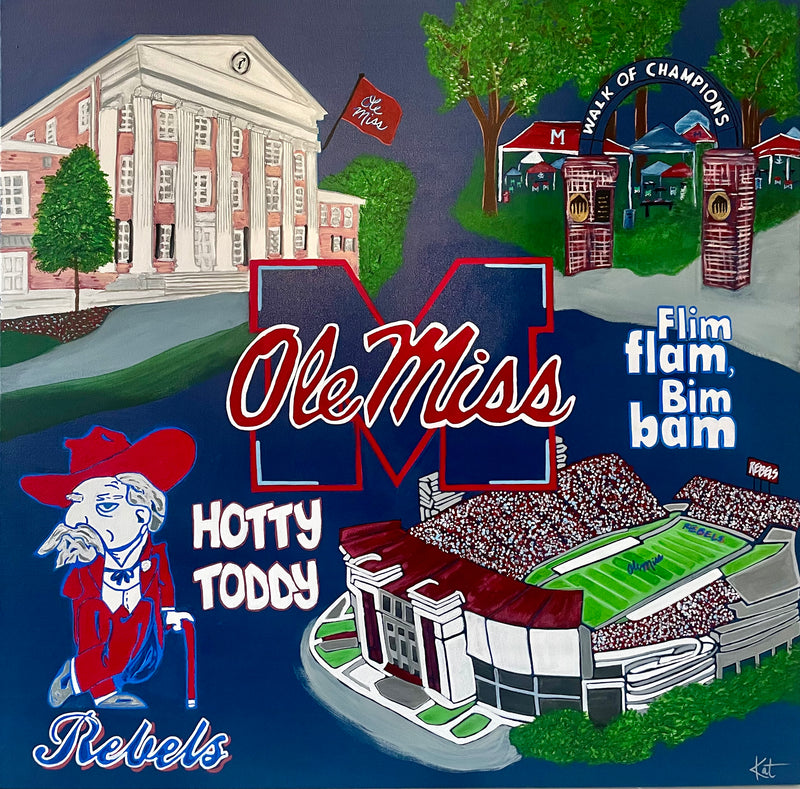Ole Miss Collage Canvas Print